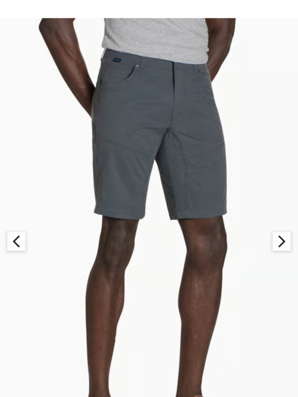 Kuhl Cargo Shorts 36 Silencr Kargo Gray carbon Lightweight softshell stretch UV